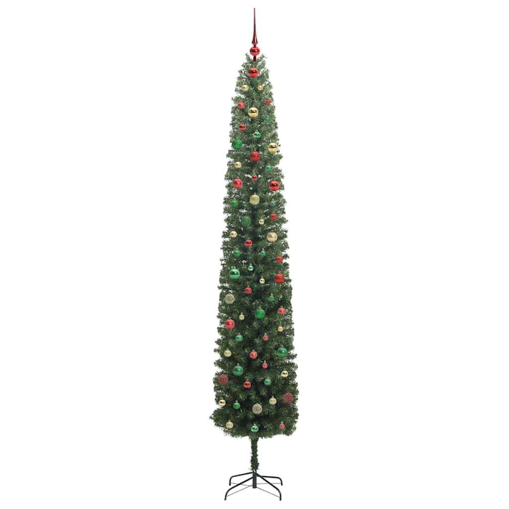 Kunstig juletre med 300 LED grønn 300 cm PVC og stål og plast