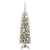 Kunstig juletre med 150 LED grønn 120 cm PVC og stål og plast