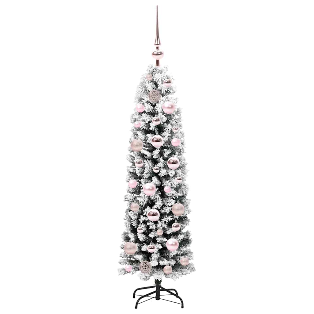 Kunstig juletre med 150 LED grønn 120 cm PVC og stål og plast