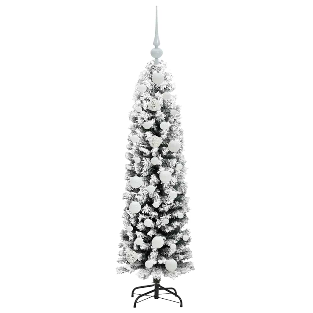 Kunstig juletre med 150 LED grønn 120 cm PVC og stål og plast