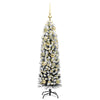 Kunstig juletre med 150 LED grønn 120 cm PVC og stål og plast