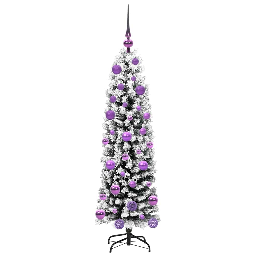 Kunstig juletre med 150 LED grønn 120 cm PVC og stål og plast