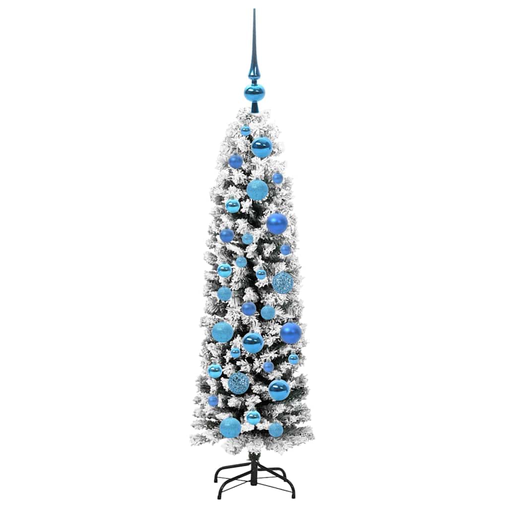 Kunstig juletre med 150 LED grønn 120 cm PVC og stål og plast