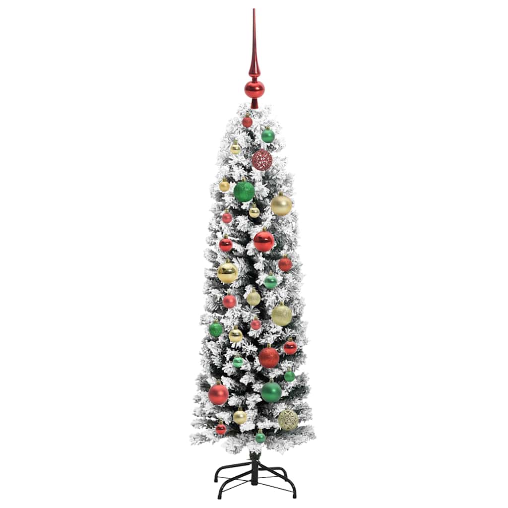 Kunstig juletre med 150 LED grønn 120 cm PVC og stål og plast