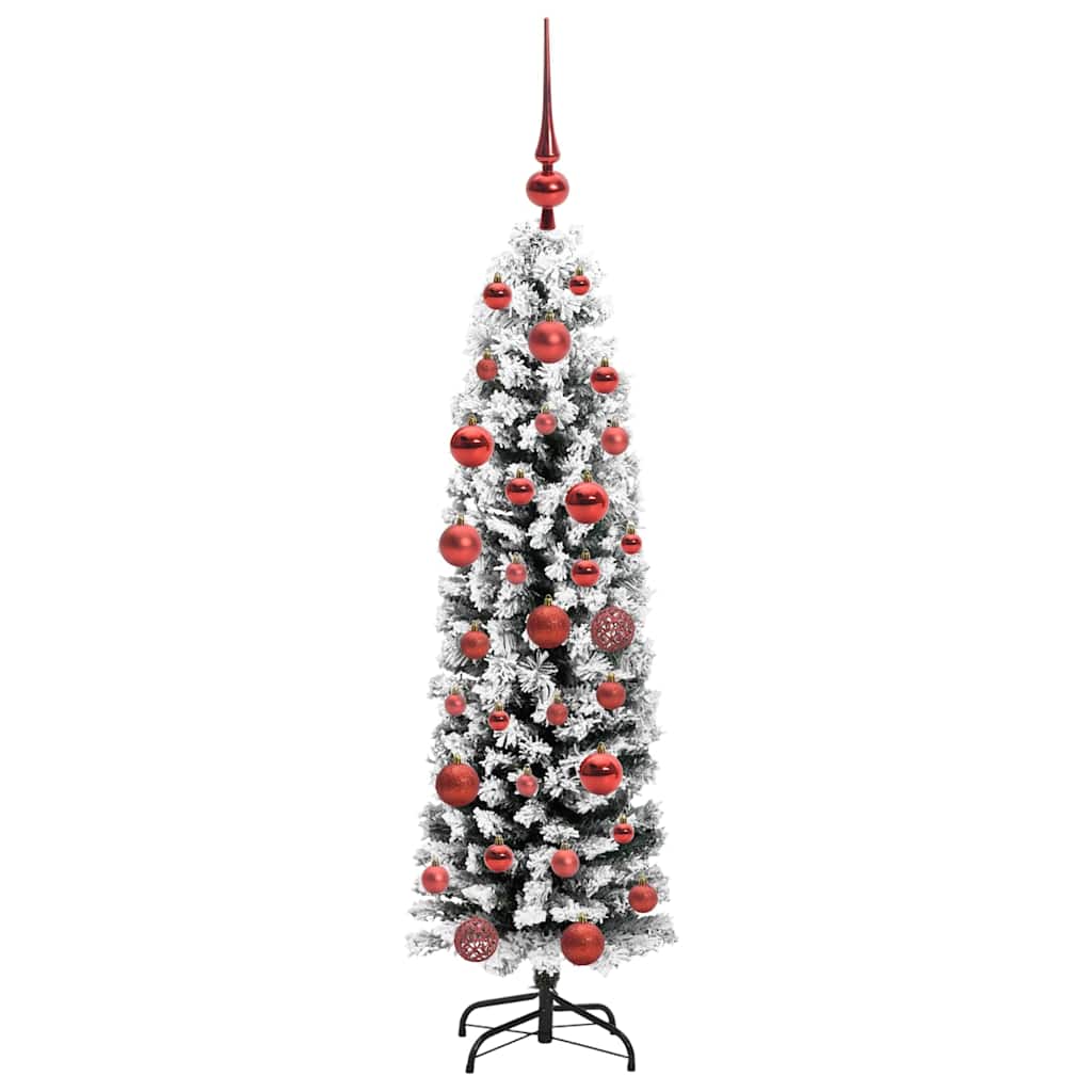 Kunstig juletre med 150 LED grønn 150 cm PVC og stål og plast