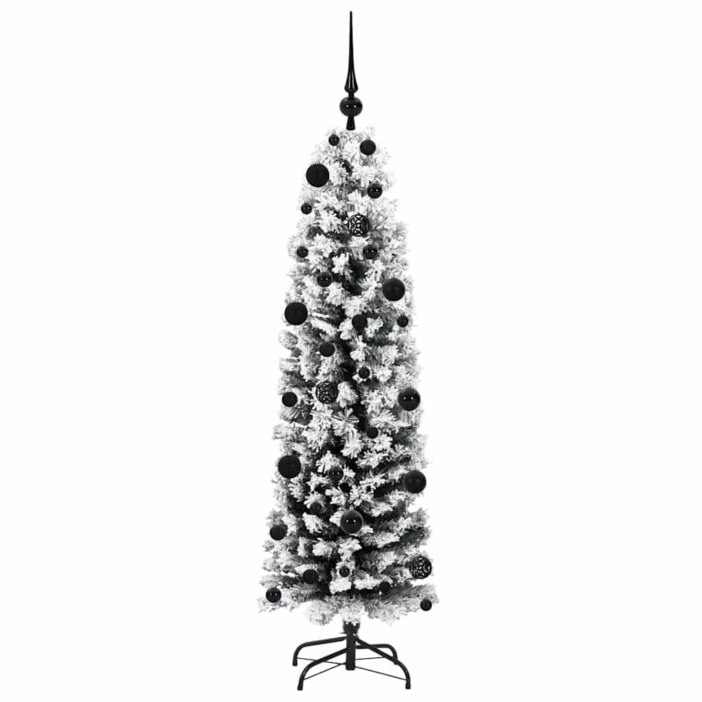 Kunstig juletre med 150 LED grønn 150 cm PVC og stål og plast