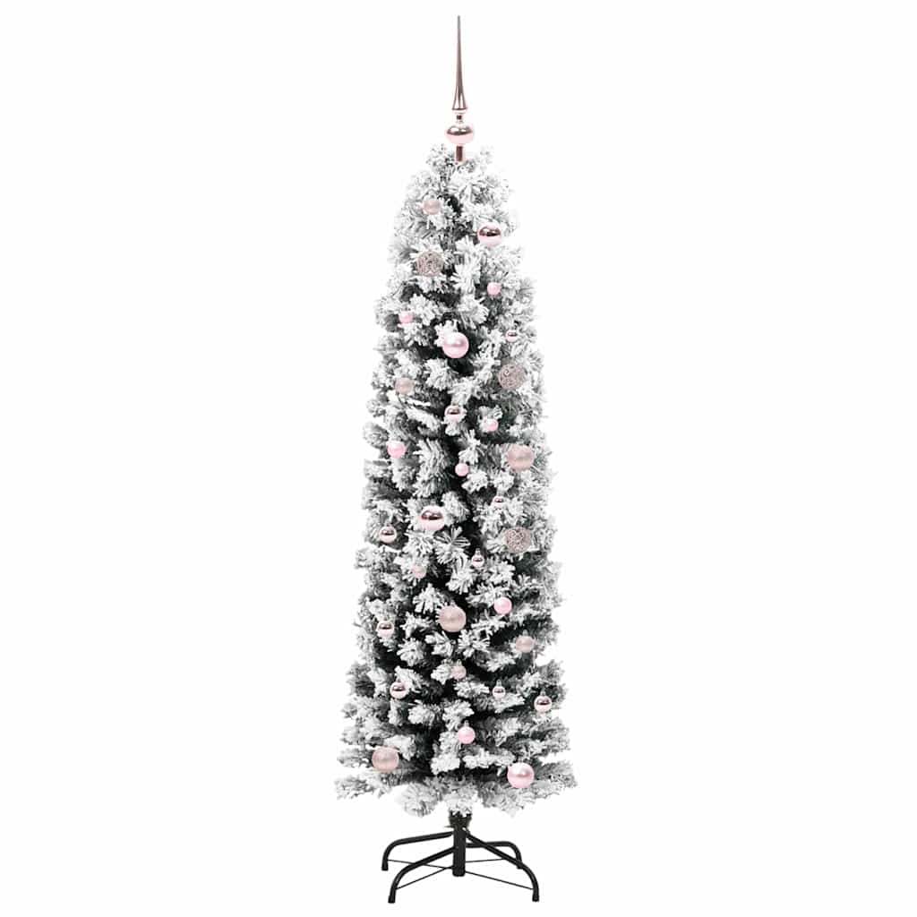 Kunstig juletre med 150 LED grønn 150 cm PVC og stål og plast