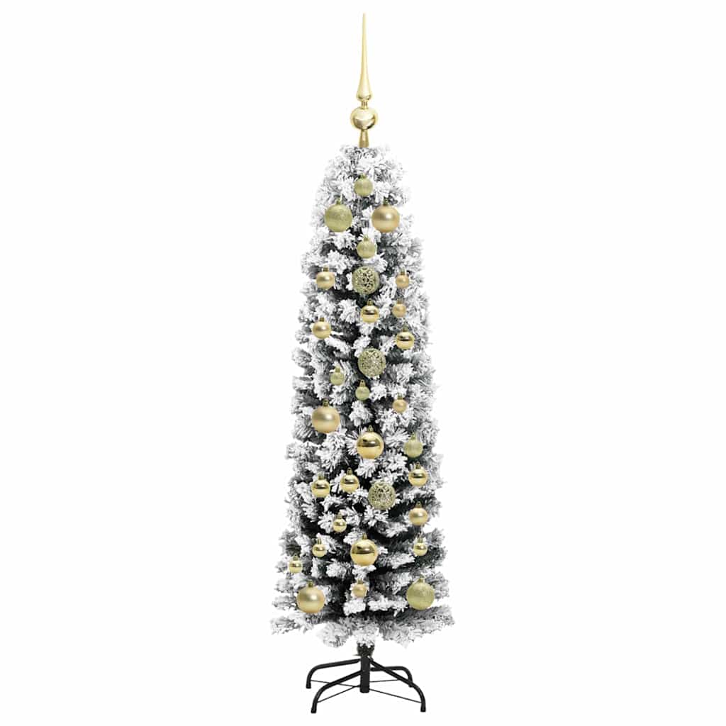 Kunstig juletre med 150 LED grønn 150 cm PVC og stål og plast