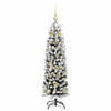 Kunstig juletre med 150 LED grønn 150 cm PVC og stål og plast
