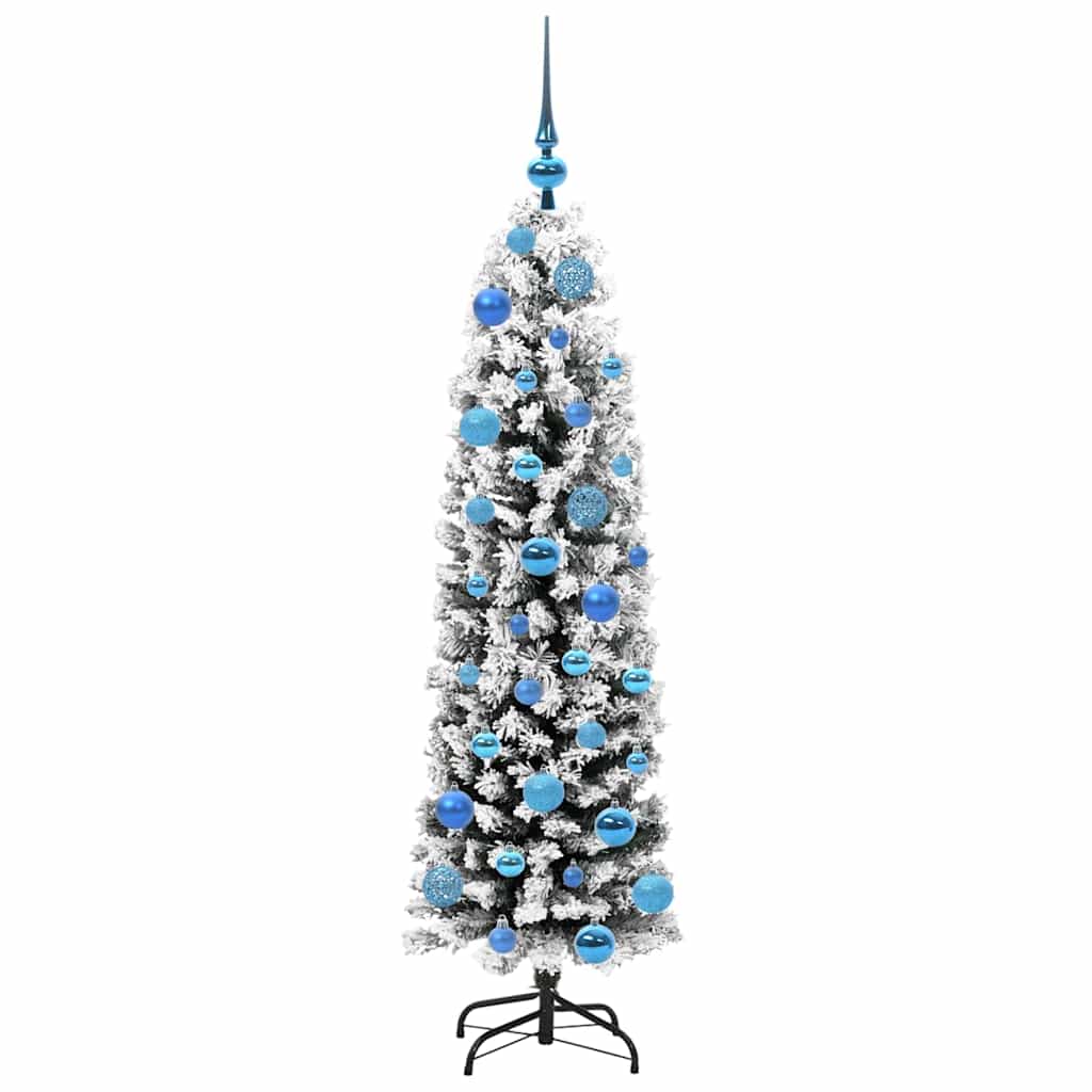 Kunstig juletre med 150 LED grønn 150 cm PVC og stål og plast