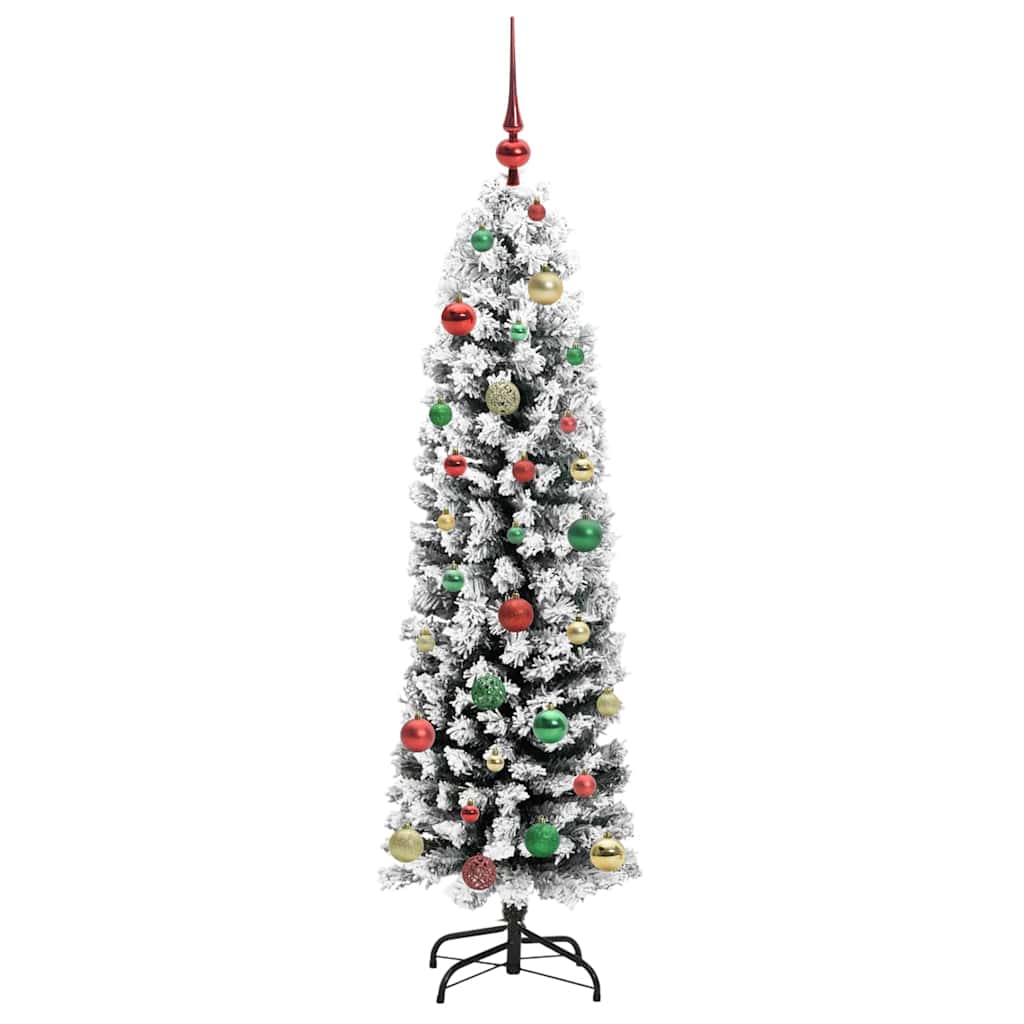 Kunstig juletre med 150 LED grønn 150 cm PVC og stål og plast