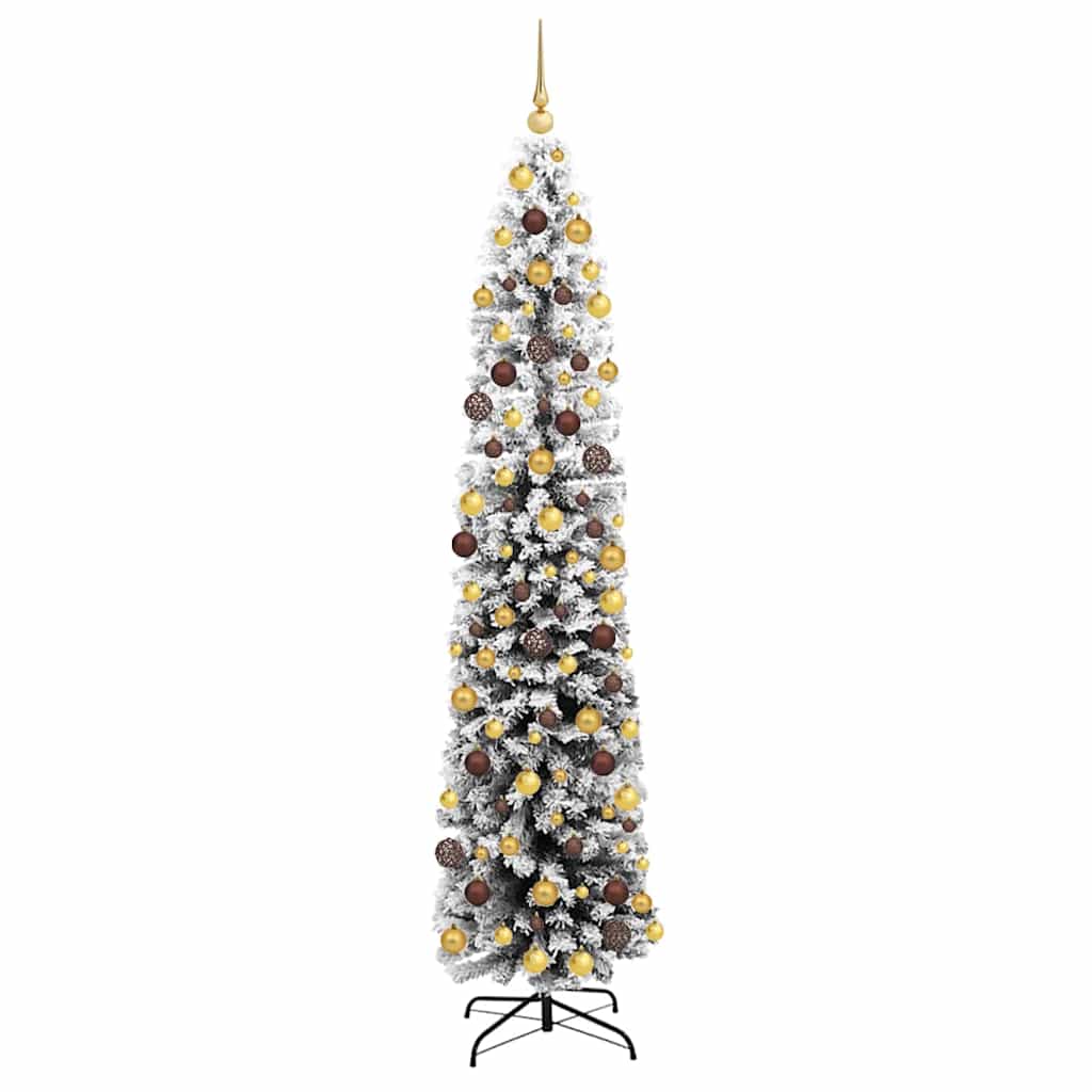 Kunstig juletre med 300 LED grønn 180 cm PVC og stål og plast
