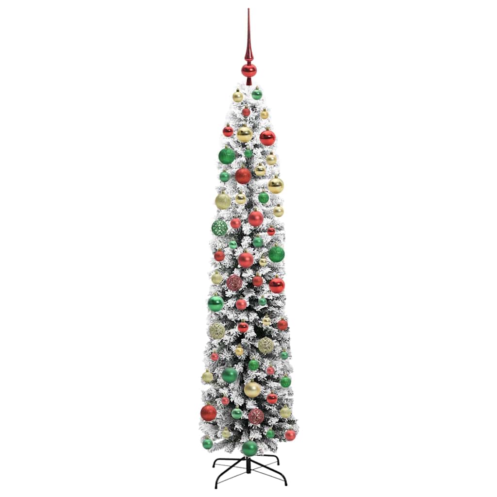 Kunstig juletre med 300 LED grønn 180 cm PVC og stål og plast