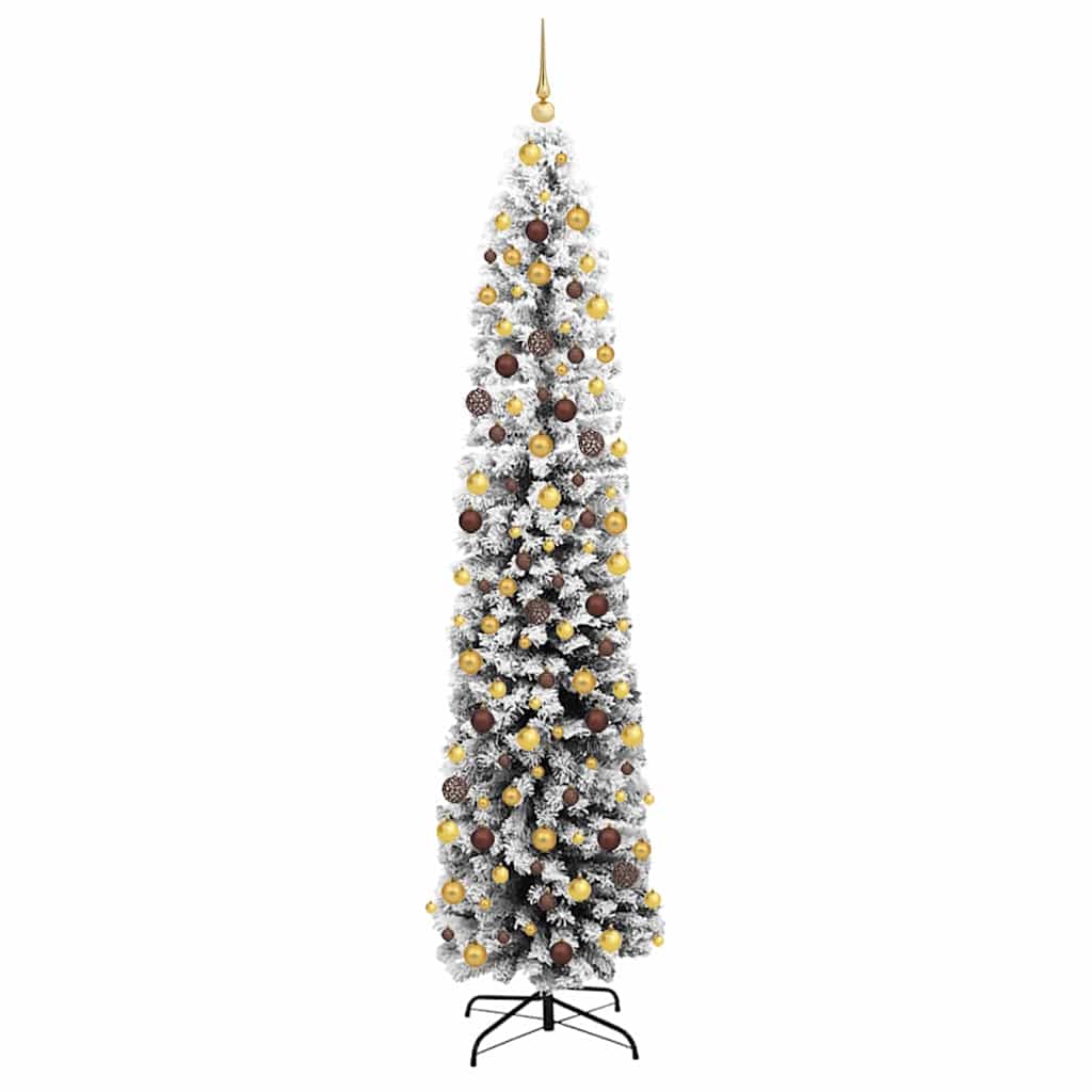 Kunstig juletre med 300 LED grønn 210 cm PVC og stål og plast