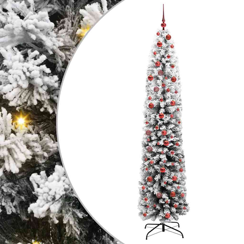 Kunstig juletre med 300 LED grønn 210 cm PVC og stål og plast