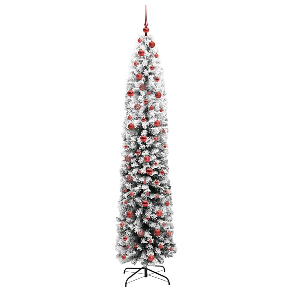 Kunstig juletre med 300 LED grønn 210 cm PVC og stål og plast