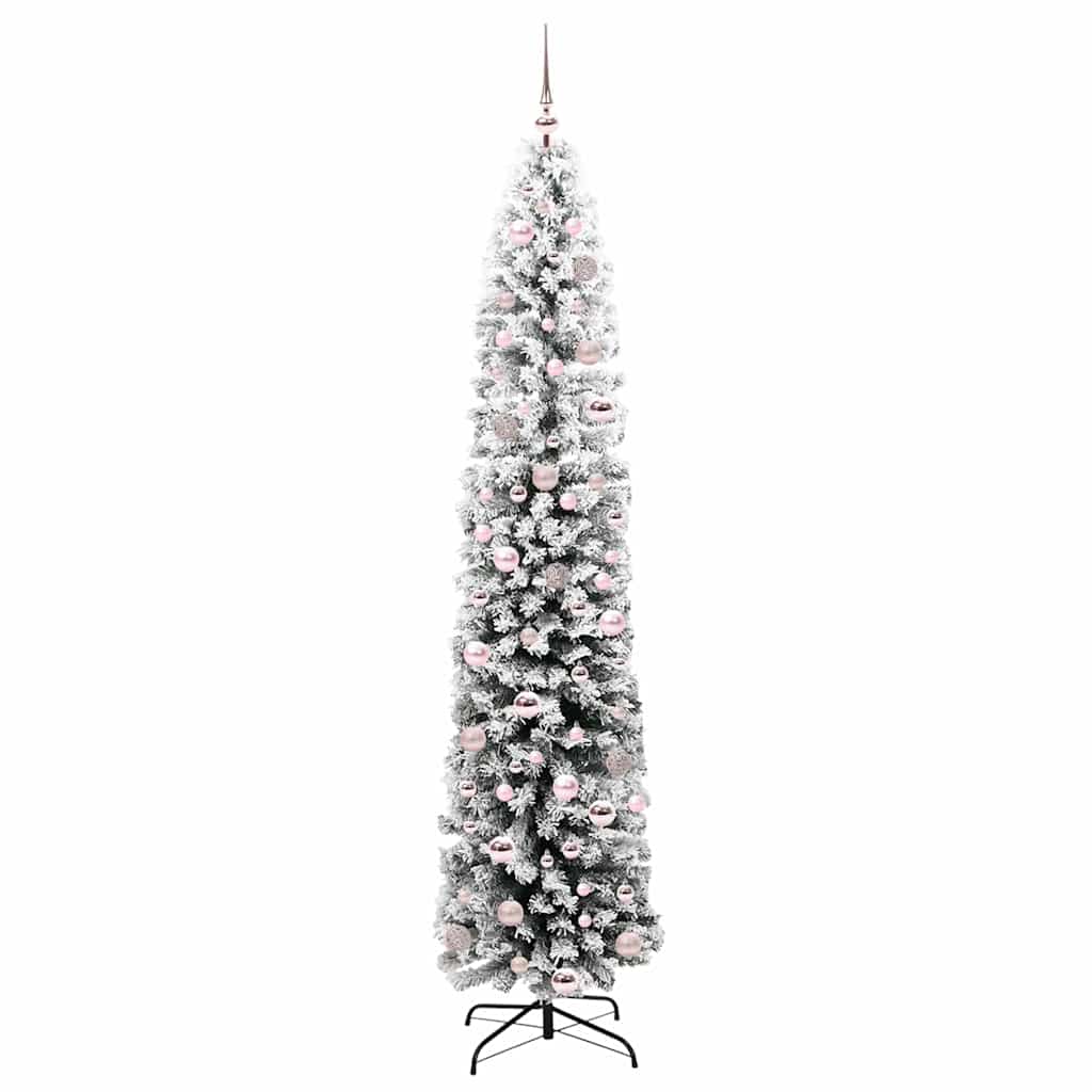 Kunstig juletre med 300 LED grønn 210 cm PVC og stål og plast