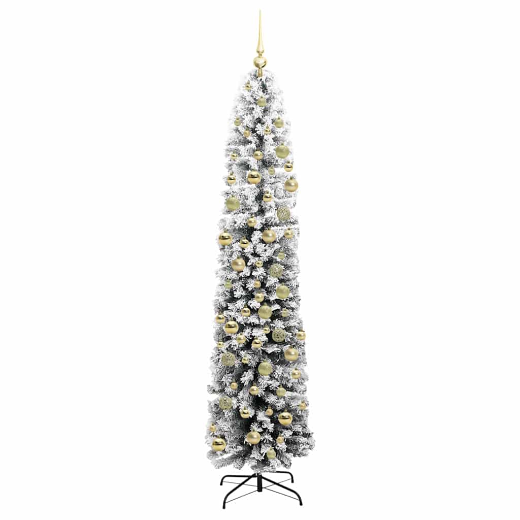 Kunstig juletre med 300 LED grønn 210 cm PVC og stål og plast