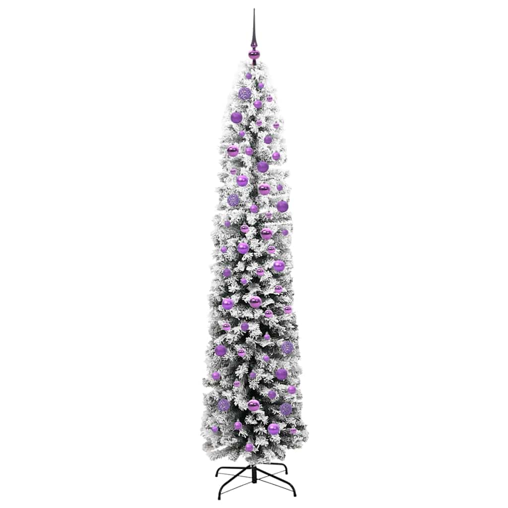 Kunstig juletre med 300 LED grønn 210 cm PVC og stål og plast