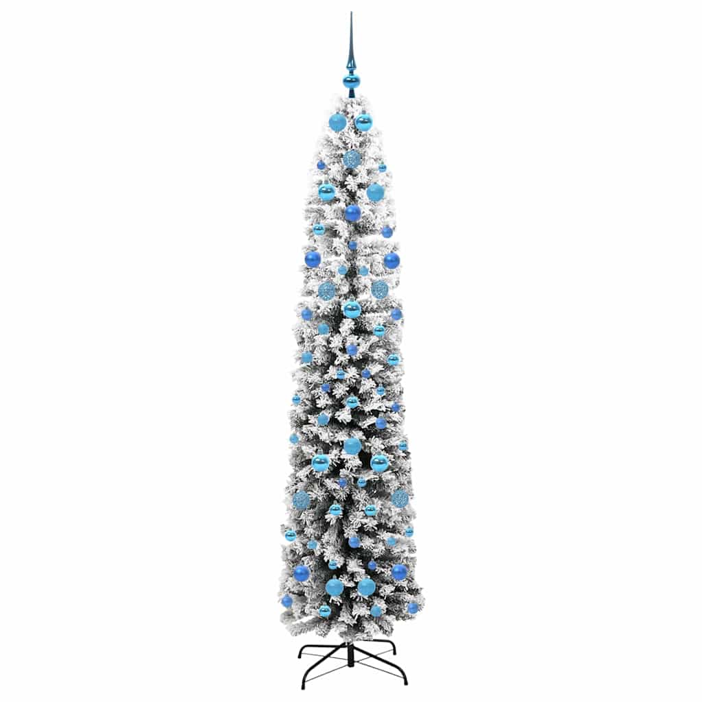 Kunstig juletre med 300 LED grønn 210 cm PVC og stål og plast