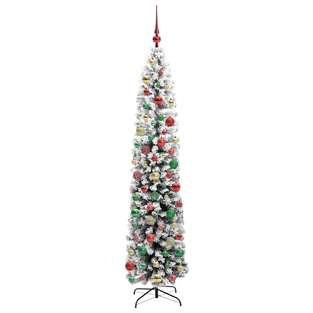 Kunstig juletre med 300 LED grønn 210 cm PVC og stål og plast