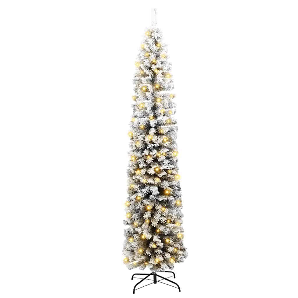Kunstig juletre med 300 LED grønn 240 cm PVC og stål og plast