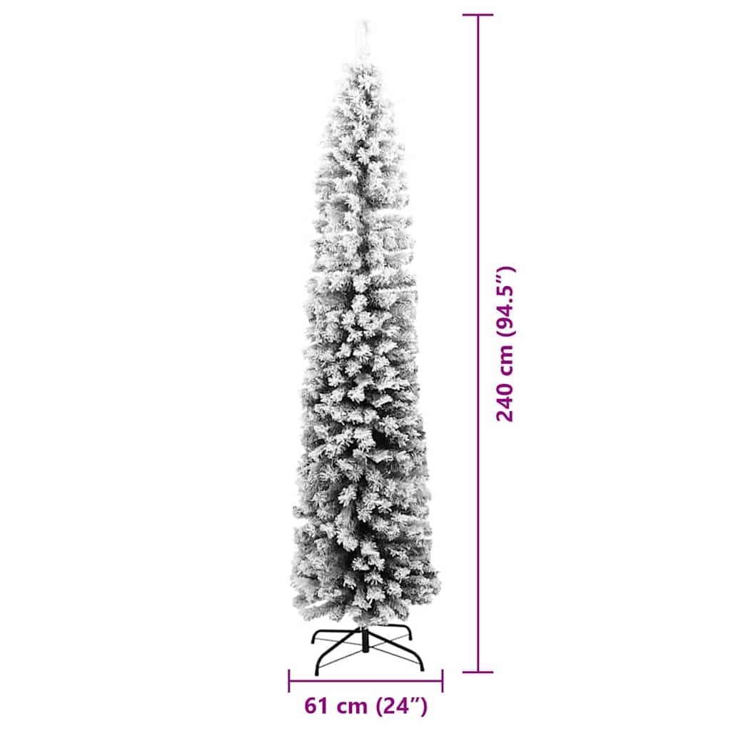 Kunstig juletre med 300 LED grønn 240 cm PVC og stål og plast