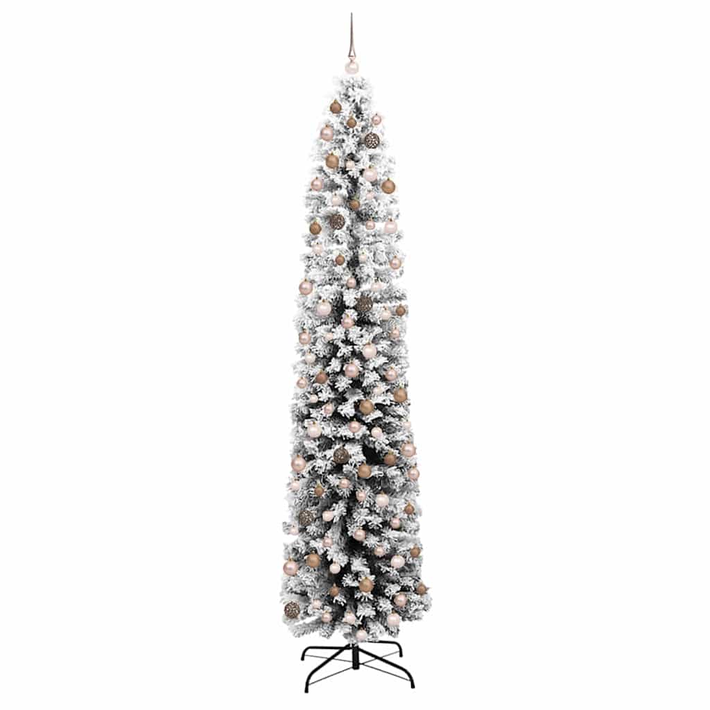 Kunstig juletre med 300 LED grønn 240 cm PVC og stål og plast
