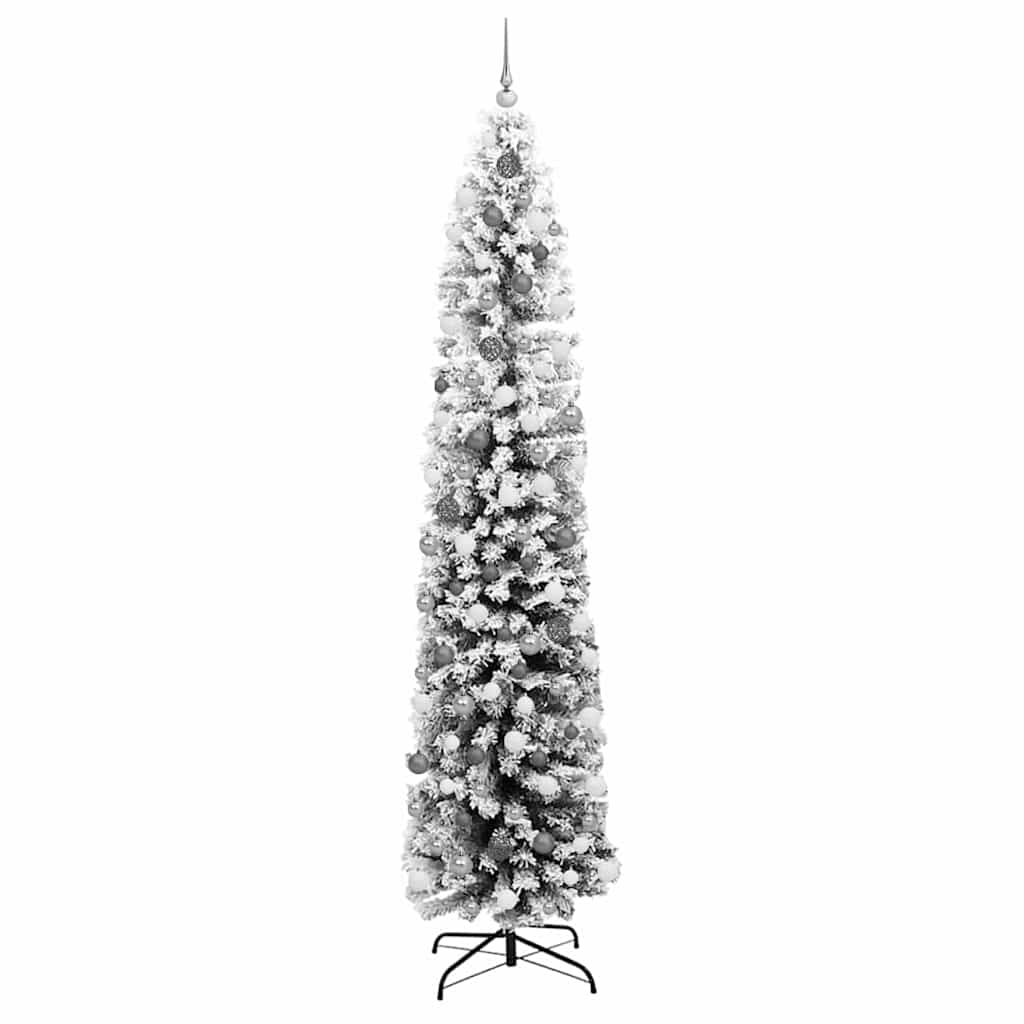 Kunstig juletre med 300 LED grønn 240 cm PVC og stål og plast