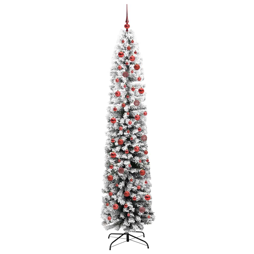 Kunstig juletre med 300 LED grønn 240 cm PVC og stål og plast