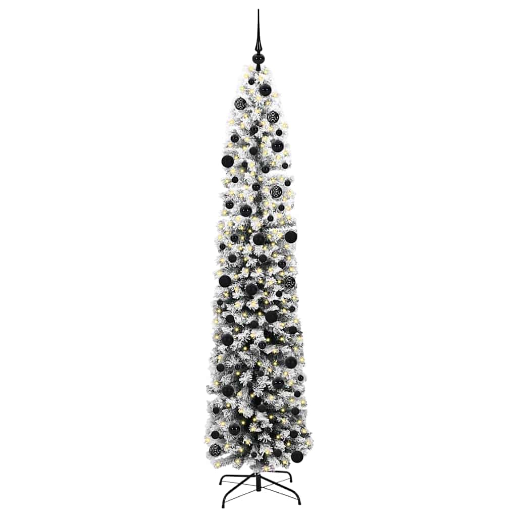 Kunstig juletre med 300 LED grønn 240 cm PVC og stål og plast