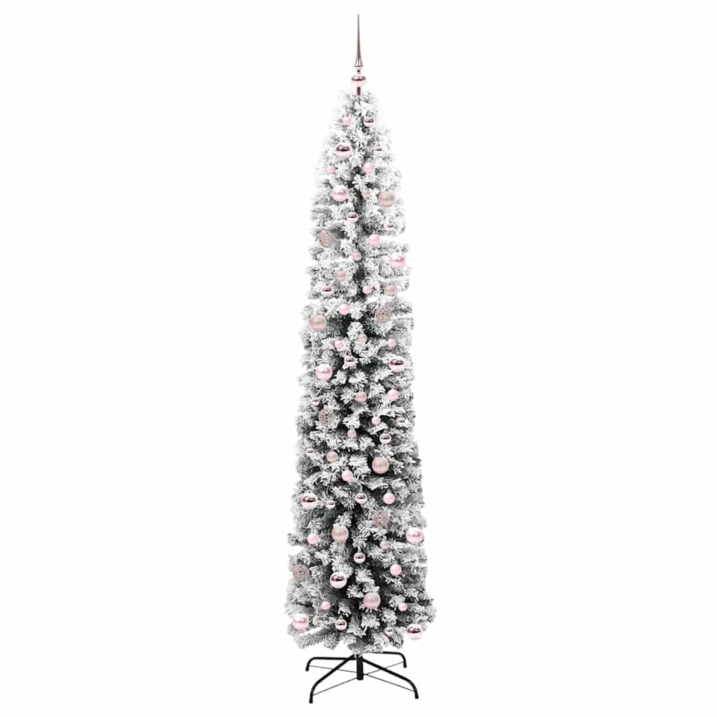 Kunstig juletre med 300 LED grønn 240 cm PVC og stål og plast