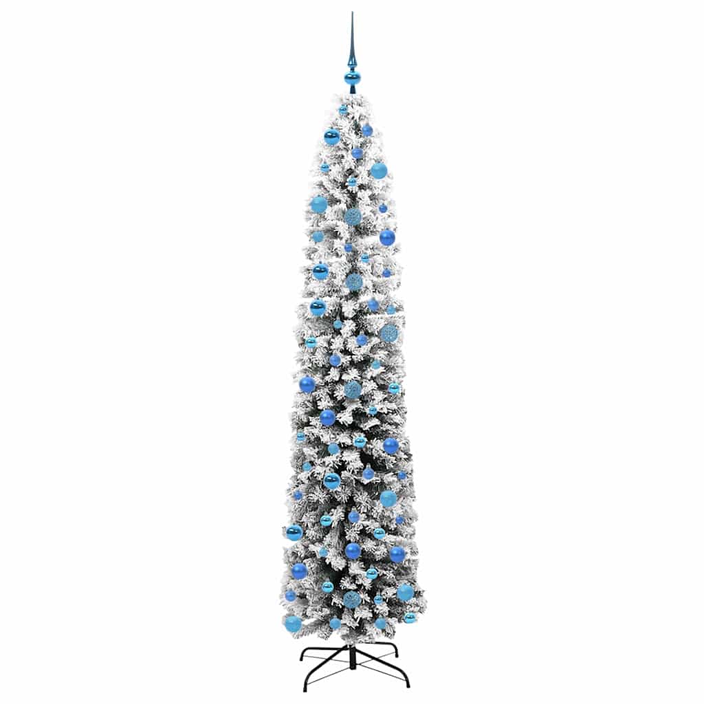 Kunstig juletre med 300 LED grønn 240 cm PVC og stål og plast