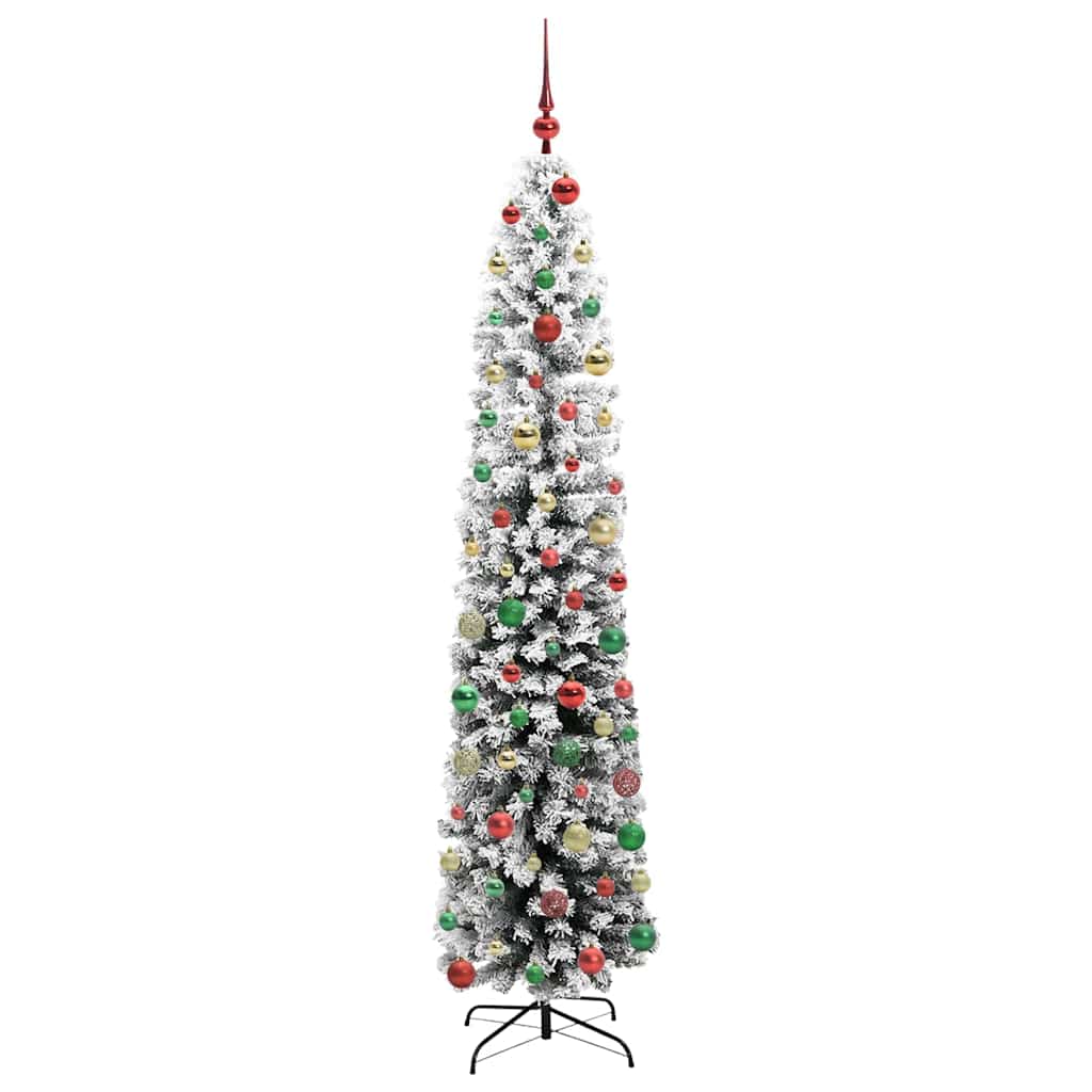 Kunstig juletre med 300 LED grønn 240 cm PVC og stål og plast