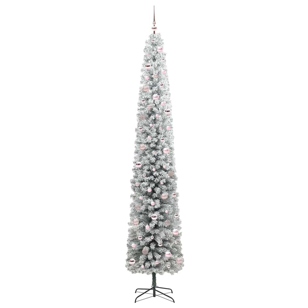 Kunstig juletre med 300 LED grønn 270 cm PVC og stål og plast