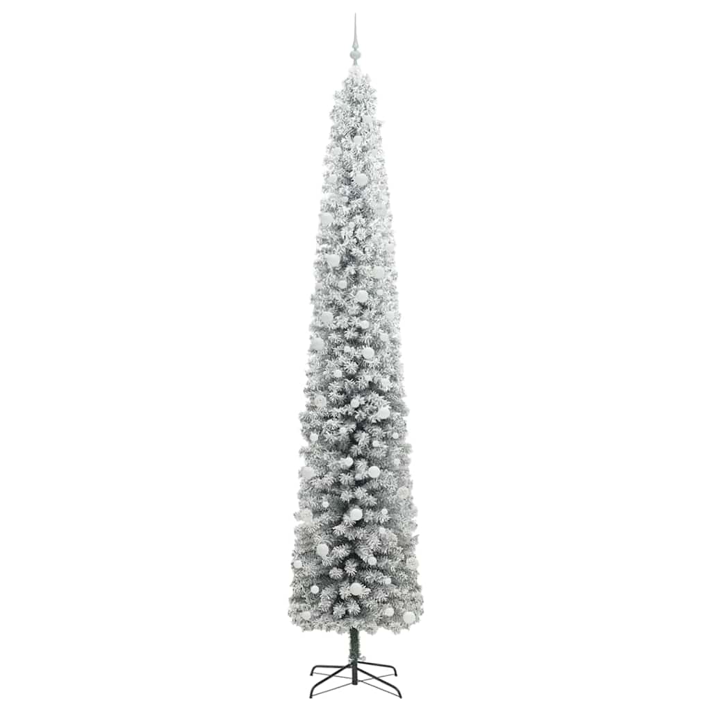 Kunstig juletre med 300 LED grønn 270 cm PVC og stål og plast