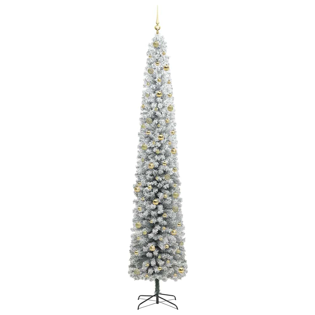 Kunstig juletre med 300 LED grønn 270 cm PVC og stål og plast