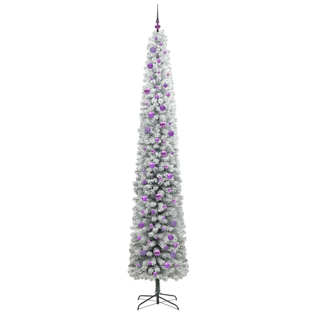 Kunstig juletre med 300 LED grønn 270 cm PVC og stål og plast