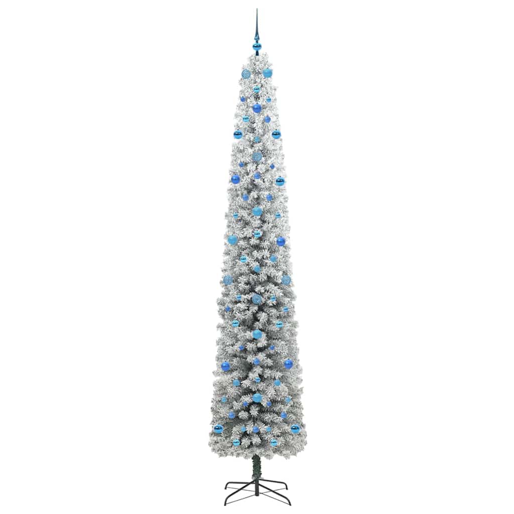Kunstig juletre med 300 LED grønn 270 cm PVC og stål og plast