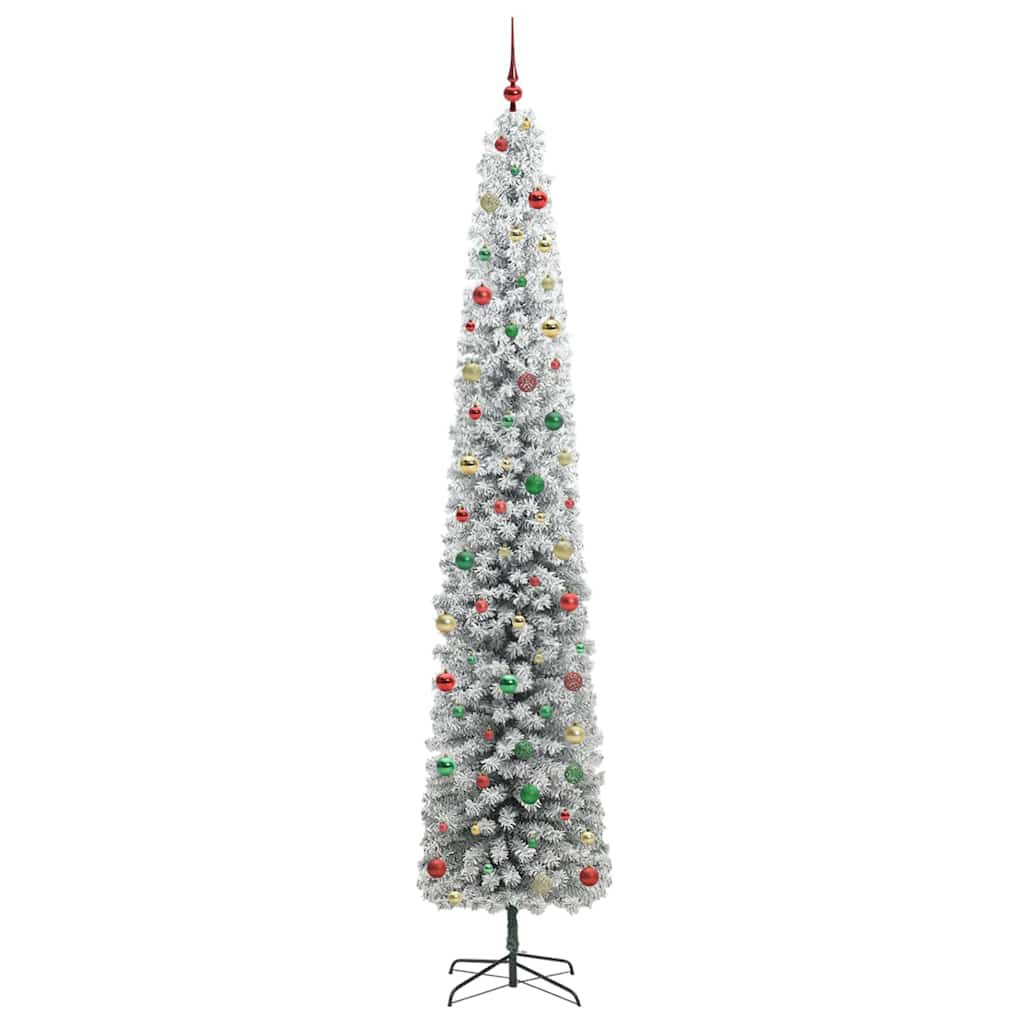 Kunstig juletre med 300 LED grønn 270 cm PVC og stål og plast