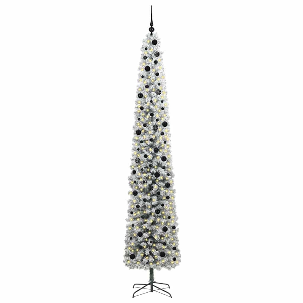 Kunstig juletre med 300 LED grønn 300 cm PVC og stål og plast