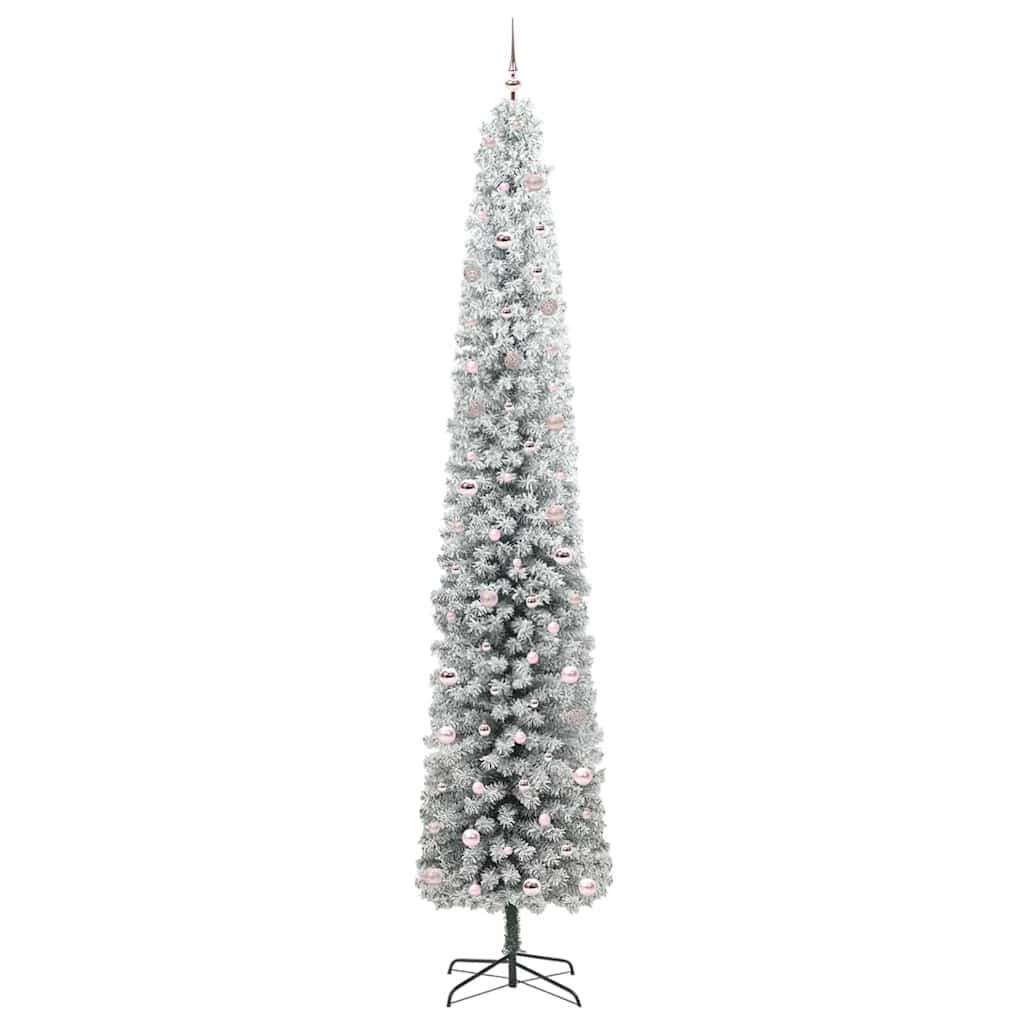 Kunstig juletre med 300 LED grønn 300 cm PVC og stål og plast