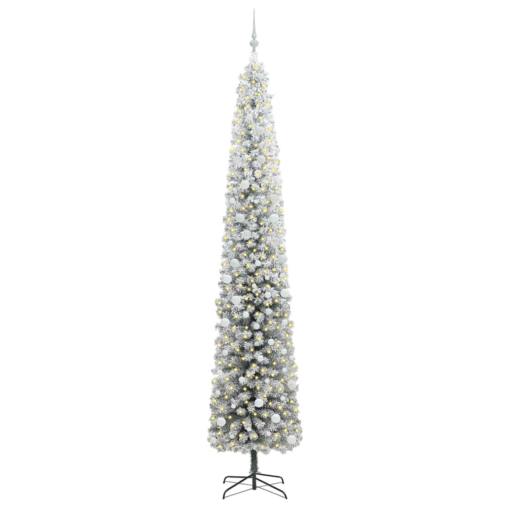Kunstig juletre med 300 LED grønn 300 cm PVC og stål og plast