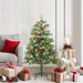 Kunstig juletre med LED -stripelys grønn 150 cm PVC og metall