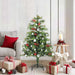 Kunstig juletre med LED -stripelys grønn 150 cm PVC og metall