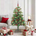 Kunstig juletre med LED -stripelys grønn 150 cm PVC og metall