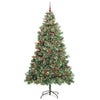 Kunstig juletre med LED -stripelys grønn 240 cm PVC og metall