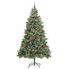 Kunstig juletre med LED -stripelys grønn 240 cm PVC og metall