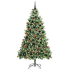 Kunstig juletre med LED -stripelys grønn 240 cm PVC og metall