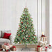 Kunstig juletre med LED -stripelys grønn 240 cm PVC og metall